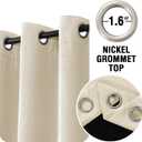 H.VERSAILTEX Farmhouse Boho Curtains for Living Room, Grommet Curtains 84 Inch Length, 90% Blackout Curtain for Bedroom Thermal Insulated, Burlap Textured 2 Panels, W52 x L84in, Heather Sand