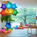 18 Inch Star Foil Balloons, 21pcs Balloons for Party Decoration