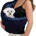 Pet Sling Carrier, OrgMemory Adjustable Bag, Small Dog Cat Outdoor Shoulder Carrier Most Suitable: 3-8 lbs (Blue Plaid)