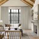 Light Beige Pinch Pleated 100% Blackout Linen Bedroom Curtains 96 Inch Length Double Layer Pleat Curtains Ring Hooks Back Tab Black Out Room Darkening Drapes 96 Inches Long Living Room Oatmeal