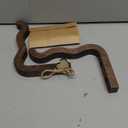 EvenWood 2-Piece Set of Wavy Wooden Wall Planters for Indoor Plants 6 Inch - Natural Plant Hook for Wall Plant, Wind Chimes, Flower Brackets, Patio Garden Decorations - Bracket Plant Hanger (Walnut)