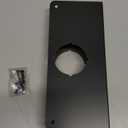 Door Knob Reinforcement Plate, Matte Black, Fits 1-3/8" Doors, 2-3/8" Backset, Door Lock and Door Knob Cover Plate, Deadbolt Cover Plate, Reinforce and Repair Wood or Metal Doors
