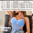 Avidlove Lace Tops for Women Sexy Crop Top Halter V Neck Cami Tank Y2K Camisoles 2025 Trendy (Blue, L)
