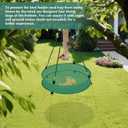 2Pcs Bird Seed Catcher Tray for Hanging Bird Feeder Platform, 4" Deep Birdseed Hoop for Hummingbird Feeders Bee Feeder Outdoor Garden Accessories (Green, 20inch)