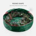 2 x ZOBER Christmas Wreath Storage Container 36 Inch - Wreath Bag for Artificial Wreaths Box - Dual Zippered Wreaths Storage Bag with Strong Durable Handles - Green