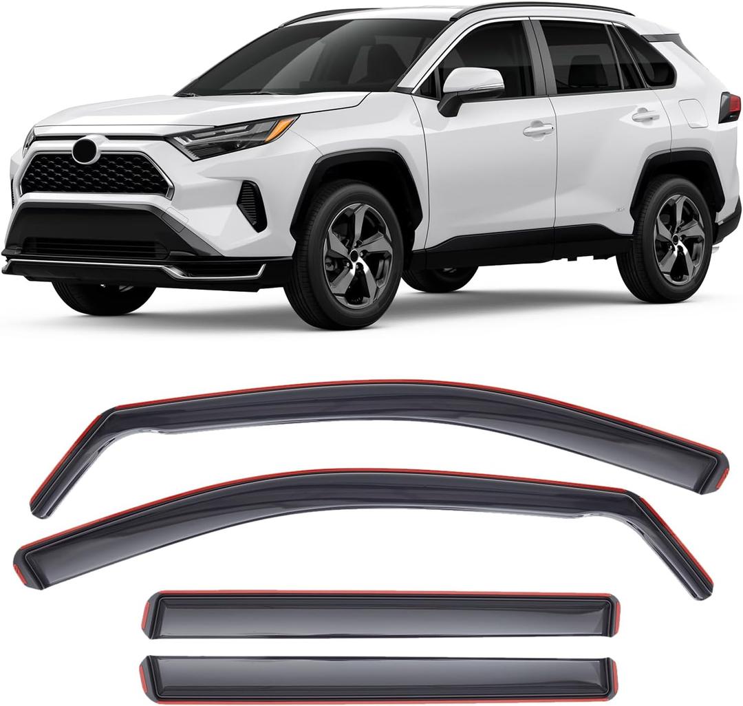 DORENA in-Channel Extra Durable Rain Guards Fit for Toyota RAV4 2019 2020 2021 2022 2023 2024 2025 Window Deflectors, Vent Deflector, Vent Window Visors 4pcs