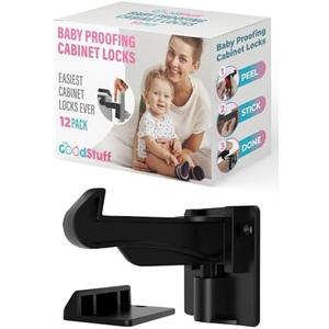 Invisible Cabinet Locks for Baby Proofing – No Tools Needed – Secure Drawers & Cabinets Instantly – 12 Pack