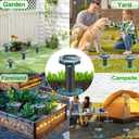 10 Pack Mole Repellent Solar Powered Snake Repellent for Yard- Ultrasonic Pest Repeller Gopher Rodent Rat Mouse Groundhog Skunk Chipmunk Vole Remover for Lawns Garden Yard Outside(10)