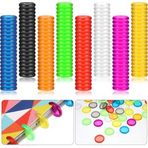 160 Pieces Expansion Discs 1 Inches Plastic Book Discbound Binding Discs Multicolor Binding Ring for Notebooks and Planners