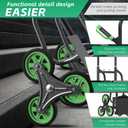 Teprovo Stair Climbing Hand Truck 440lb Heavy Duty Dolly Cart for Stairs Thickened Upgraded Steel Tube Folding Stair Climbing Trolley with Six Wheels and Telescoping Handle