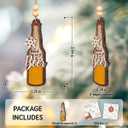 Beer Ornaments 2025, 2 Layers Wooden Christmas Tree Ornaments, for Beer Drinkers, Beer Christmas Ornament for Christmas Tree Decorations, Beer Lovers Gifts for Men Women