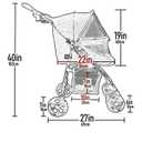 Pet Gear No-Zip Happy Trails Lite Pet Stroller, Leopard Print | Zipperless Entry, Easy Fold with Removable Liner, Safety Tether, Storage Basket + Cup Holder, For Cats/Dogs