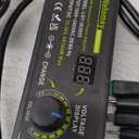 Universal Power Supply 3V~36V 4A 144W Adjustable Variable 3V 5V 9V 12V 24V 30V 36V AC/DC Adapter Charger, 100V-240V AC to DC Converter with 14 Tips, Polarity Converter and 4-Way Power Splitter Cable