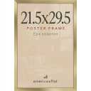 Americanflat 21.5*29.5 Poster Frame - Engineered Wood - Gold Polished plexiglass front, hangs vertical or horizontal, sawtooth hangers included, fits photos, posters and art