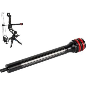 Archery 6/8 Bow Stabilizer- Carbon Fiber Bow Balance Bar with Damping System for Compound/Recurve Bow Hunting Archery Accessory Equipment