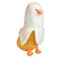 PEACH CAT Banana Duck Plush Toy Cute Plushie Hugging Plush Pillow Duck Stuffed Animal for Girls and Boys White 12"