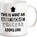 Classic Mugs Teacher Appreciation Gifts What An Awesome Teacher Looks Like for Classroom Teaching Decorations Worlds Best Men Women Teachers Ever Novelty Gift Coffee Mug Tea Cup Gift From Students