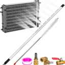 Upgraded 47" Radiator Pressure Washer Cleaning Wand: Thickened Heavy Duty 4500PSI Radiator Power Washer Tool w/ 7 Nozzles, Cleaning Brush, Portable Water/Air Flush Radiator Cleaner Wand for Truck Car