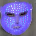 Red Light Therapy for Face, LED Face Mask Light Therapy Adjustable Brightness with 7 Color Led, Cordless & Rechargeable, Red Light Mask for Anti-Aging, Skin Brightening and Rejuvenation