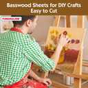 Basswood Plywood Sheets, 1/8 x 12 x 12 inch - 3mm, 10 Sheets for DIY Crafts, Laser Cutting, Wood Burning, Painting, Model Carving, CNC Cutting
