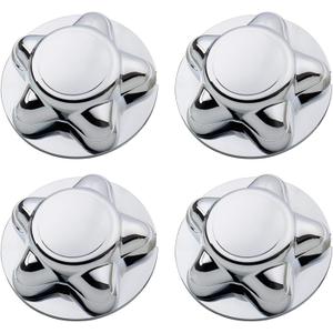B4B BANG 4 BUCK 4 Packs 7" Center Cap with 5-Lug Steel Wheel Chrome for Ford 1997-2003 F150 F-150 97-02 Expedition, 4Pcs