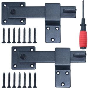 2 Pack Heavy Duty Barn Door Latch, Gate Latch for Wooden Fence, Outdoor Fence Gate, Cattle Gate, Barn Door, Sliding Door, Cabinet, Shed