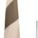 HAMLER Patio Umbrella Cover, Heavy Duty Waterproof Market Parasol Umbrella Covers with Zipper & Telescopic Rod, Outdoor Market Umbrella Cover Fits 7ft to 11ft Garden Umbrella, Brown & Beige (Market-77H x 20DIA inch)