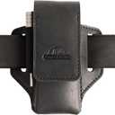 Topstache Leather Multitool Sheath for Belt - Leather Multitool Holder for Belt - EDC Belt Organizer Multitool Pouch - Two Magnetic Closure Multitool Holster - Belt Loop Leather Multitool Case, Black