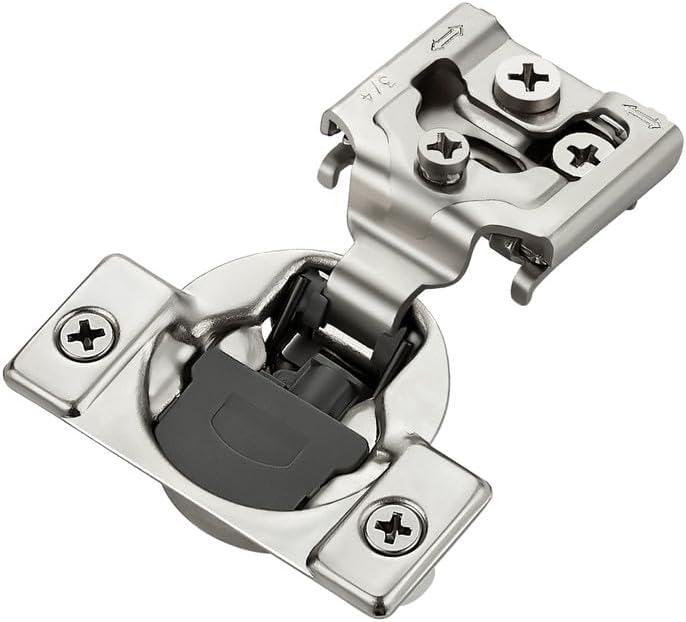 20 Pack 10 Pairs 3/4 inch Overlay Soft Close Cabinet Hinges for Kitchen, Stainless Steel Three-Way Adjustable, Concealed Self-Closing Door Hinges