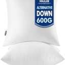 MIULEE Throw Pillows Inserts, Pack of 2 20x20 Inch 100% Virgin Fiber Filling Bed Couch Pillows