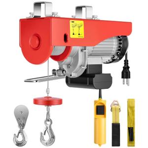 VIVOHOME Electric Hoist, 110V 1320 Lbs Winch with Remote Control, Zinc-Plated Steel Wire Hoist for Garage, Warehouses, Factories 38ft Lifting Height with Emergency Stop Switch ETL Listed VIVOHOME Electric Hoist, 110V 1320 Lbs Winch with Remote Control, Zinc-Plated Steel Wire Hoist for Garage, Warehouses, Factories 38ft Lifting Height with Emergency Stop Switch ETL Listed