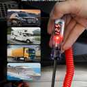 Automotive Test Light with 5-120V LED Digital Voltage Display, Circuit Tester Automotive with Voltmeter & Dual Color Polarity Indicator, Electrical Test Pen with Long Probe for Car RV Fuse Checker