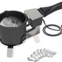 Electric Lead Melting Pot, 5lb Capacity Metal Smelter for Fishing Weights & Bullet Casting Molds, Quick-Heating Lead Furnace with Durable Cast Iron Pot and Stainless Steel Base (Drak Gray)