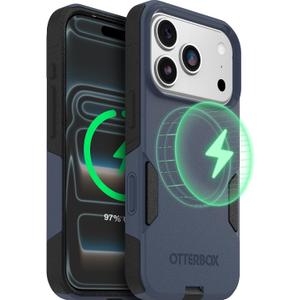 OtterBox iPhone 17 Pro (Only) Commuter Series Case Built-in MagSafe Thin, Dual-Layer, Pocket-Friendly, Port Cover Midnight Sky (Blue/Black)