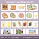 Dollhouse Furniture Set for Kids Toys Miniature Doll House Accessories Pretend Play Toys for Boys Girls & Toddlers Age 3+ with Living Room, Sofa, TV