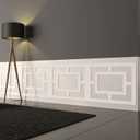 6 Pcs Mid Century Wainscot Kit 3D Wall Panels Accent Wall Molding Panel Ready to Assemble Wainscoting Panel for Interior Moulding Decor, Installed with Glue Not Include, 30.7 x 23.6 inch