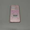 ZTOFERA for iPhone 16 Pro Max Case,Cute Pink Ribbon Bow Tie Planet Star Floral Aesthetic Phone Case,Trendy Slim Hard IMD Shockproof Protective Bumper Phone Cover for Women Girls,Ribbon