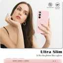 for Samsung Galaxy S24 Plus 5G Magnetic Case, Cute Soft Liquid Silicone Case for Women Girls Men Anti-Scratch Bumper Shockproof Camera Lens Protection Cover for Samsung Galaxy S24 Plus-Pink