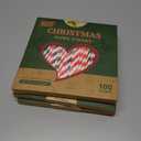 3 x Christmas Paper Straws Green Red Striped7.75 inch, Biodegradable Disposable Holiday Drinking Straws, Party Decoration Straws - 100 Pack (Classic stripes-100)