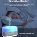 Versatile Essential Oil Diffuser, 300ml Aroma Diffuser with Bluetooth Speaker and Alarm Clock, 7 Colors LED Light Aromatherapy Diffusers & Cool Mist Humidifier 3-Level Brightness, Auto-Off Protection