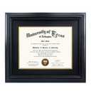 GMFrames 11x14 Diploma Degree Frame with Mat or Display 15x18 Certificates without Mat,Solid Wood,Black Finish with Intricate Black Rope Detail,UV Protection Acrylic