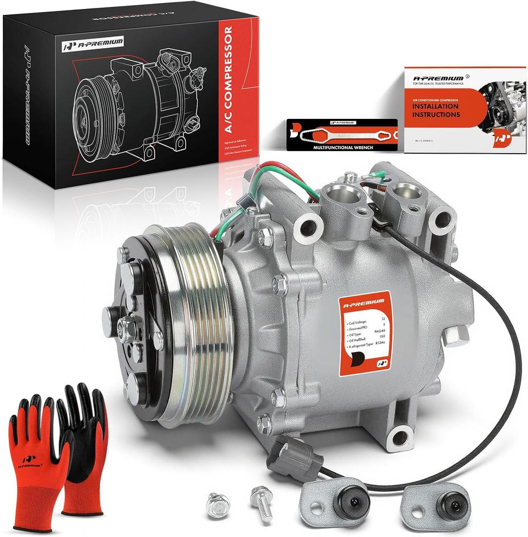 A-Premium Air Conditioner AC Compressor with Clutch Compatible with Honda Fit 2007 2008