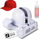 Danyco Adjustable Hat Shaper Machine with Stiffening Spray - Baseball Cap Shaper - Care Tool for Caps, Snapbacks, Fitted Hats - Fan Drying Tech for Shape Restoration & Preservation - Hat Gifts for Men