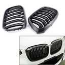 Cnniko2 Grille Front Hood Kidney Grille Grill Cover molding Trim Mesh Replacement for BMW X3 G01 X4 G02 2018 2019 2020, Matte Black