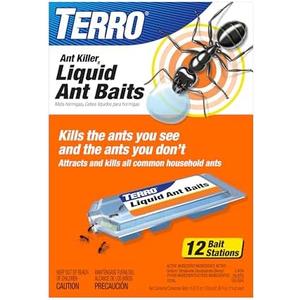 TERRO Ant Killer Bait Stations T300B - Liquid Bait to Eliminate Ants - 12 Count Stations for Effective Indoor Ant Control