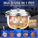 8-in-1 Stainless Steel Pressure Cooker 6 Quart with 8 Safety Features Fast & Even Cooking for Healthy Mealspressure cooker 6+ quart olla express para cocinarpressure rice cooker