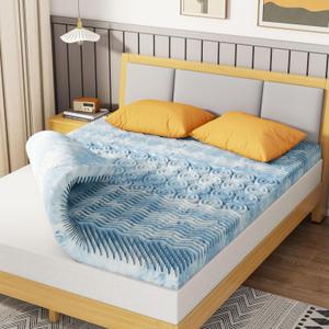 3-Inch 7-Zone Twin Memory Foam Mattress Topper with Cooling Gel and Airflow Channels, 38"75", CertiPUR-US and Oeko-Tex Certified