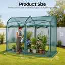 Poray 8.2x4FT Pop up Tunnel Crop Cage, 6FT High Plant Netting Cover for Garden, Pest Guard Barrier for Vegetables & Fruits, Durable Animal & Insect Protection Net
