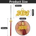 3 x 2026 Graduation Tassel, Graduation Tassel Red Black 2026 Grad Cap Tassels for Graduate Cap Hat Decorations with 2026 Year Gold Charm for Graduations Ceremonies Accessories