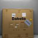 Babelio 31.5-55" No Bottom Bar Baby Gate Extra Wide, 2-in-1 Auto Close Dog Gate for The House, Stairs and Doorways, with Large Walk Thru Door, White